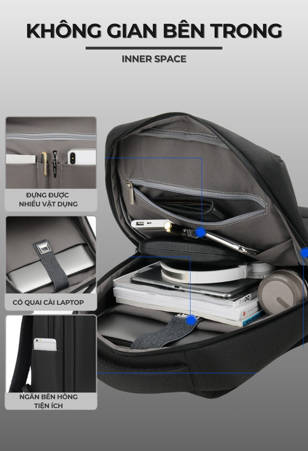 Balo Laptop PADO 728